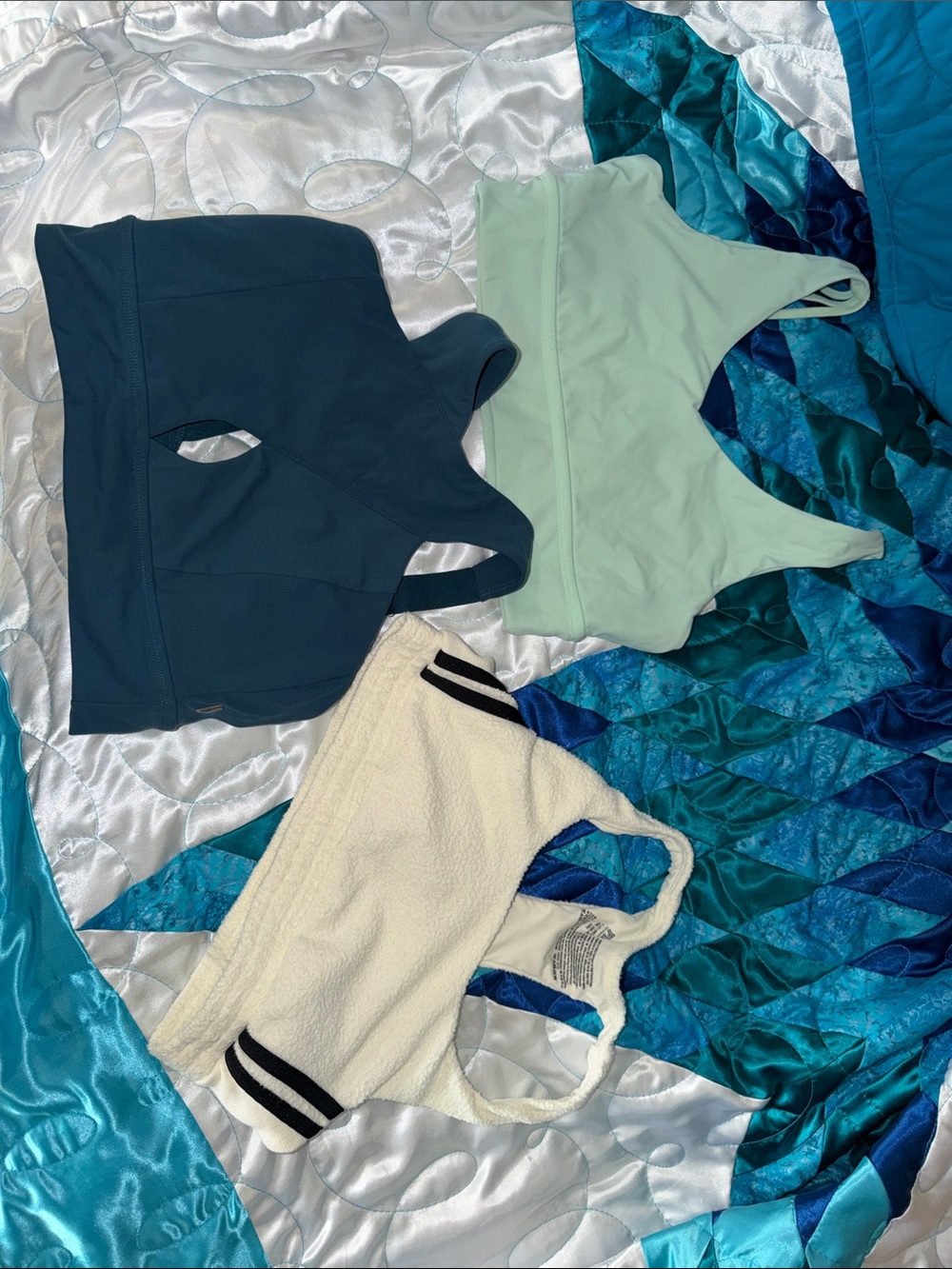 BuffBunny Scoop Neck Sports Tank Trio in Teal, Mint, and Cream, BUNDLE! 💙